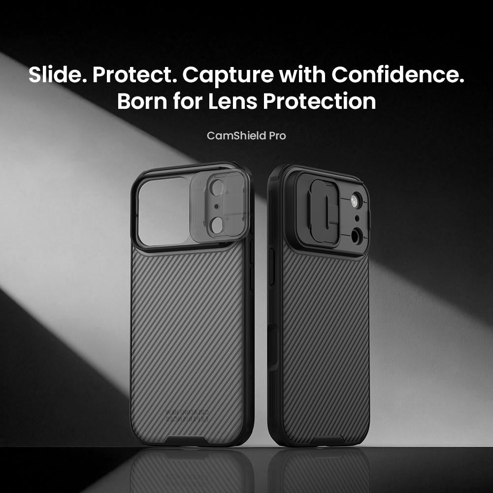 Compatible with iPhone 18 Pro NILLKIN CamShield Pro PC Phone Case - Transparent Black