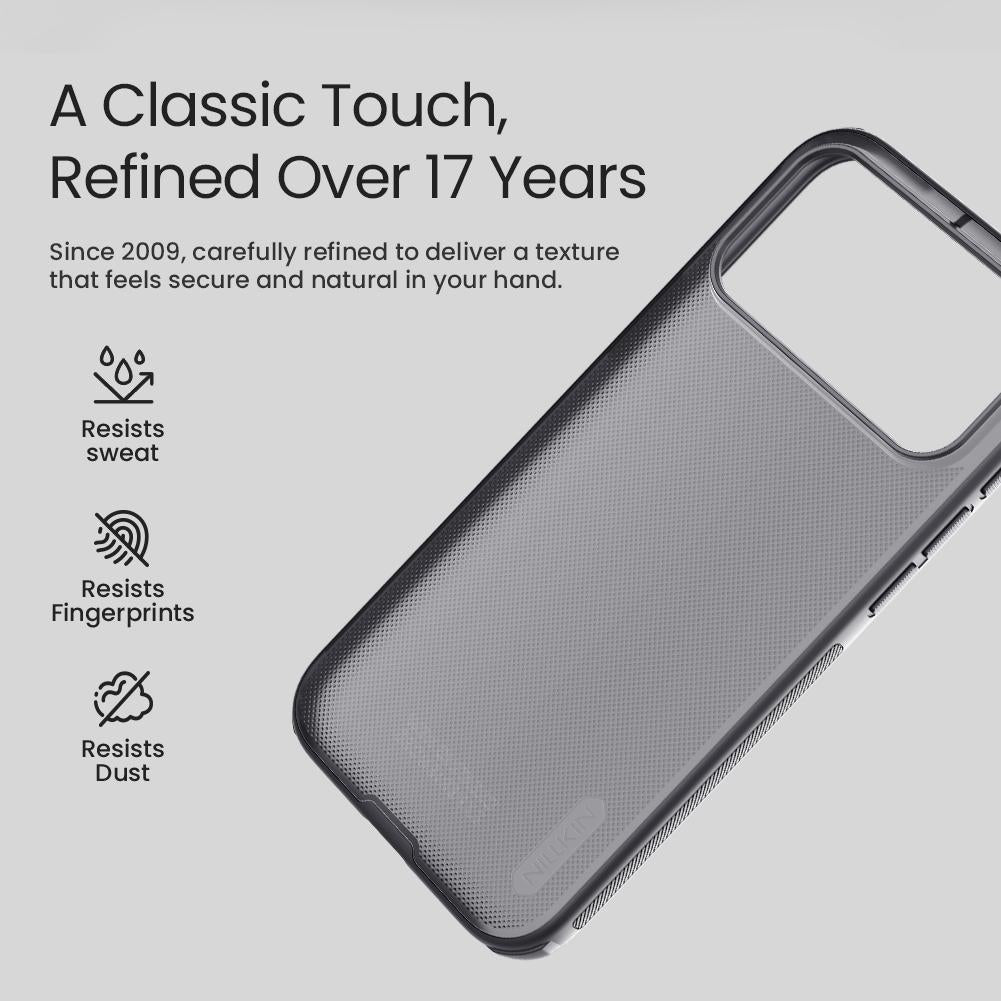 Compatible with iPhone 18 Pro Max NILLKIN Frosted Shield Pro PC + TPU Phone Case - Transparent Black