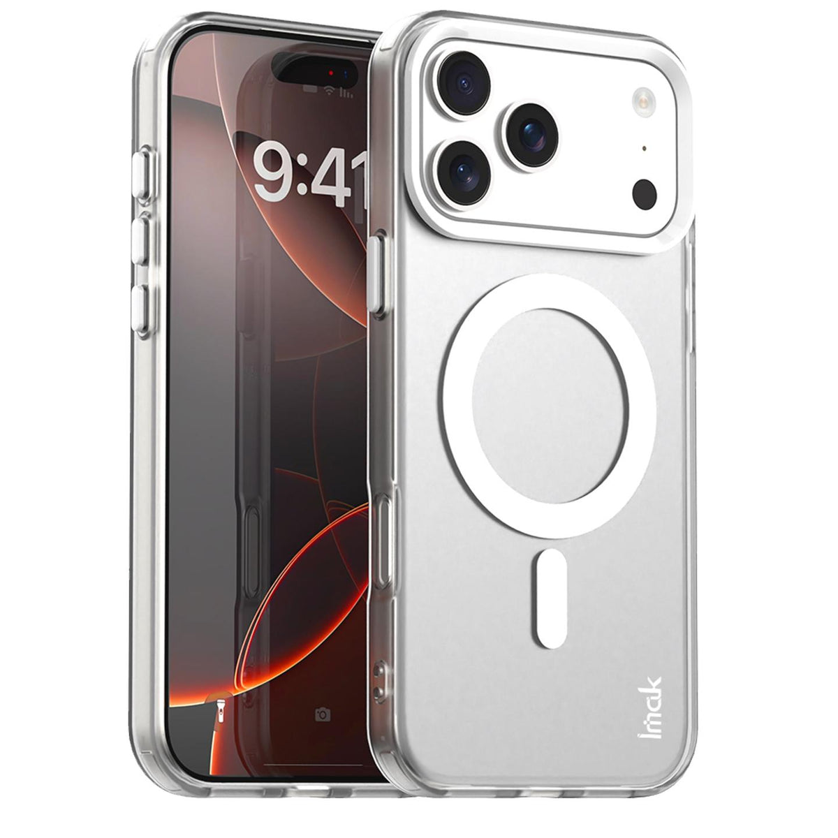 Compatible with iPhone 18 Pro Max imak Candy Series Magnetic Shockproof Phone Case - White