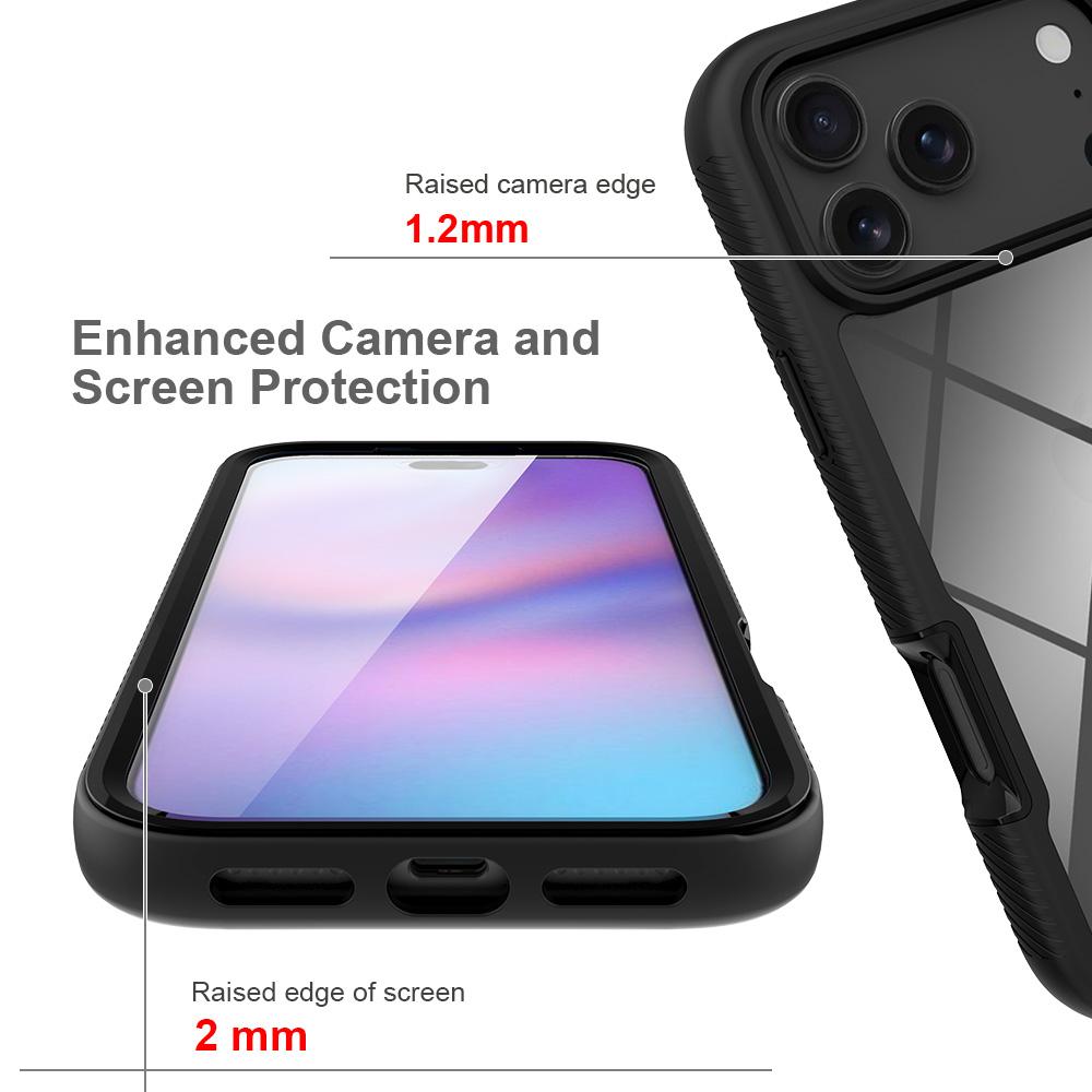 Compatible with iPhone 18 Pro Max Starry Sky Solid Color Series PC + TPU Phone Case with PET Film - Purple
