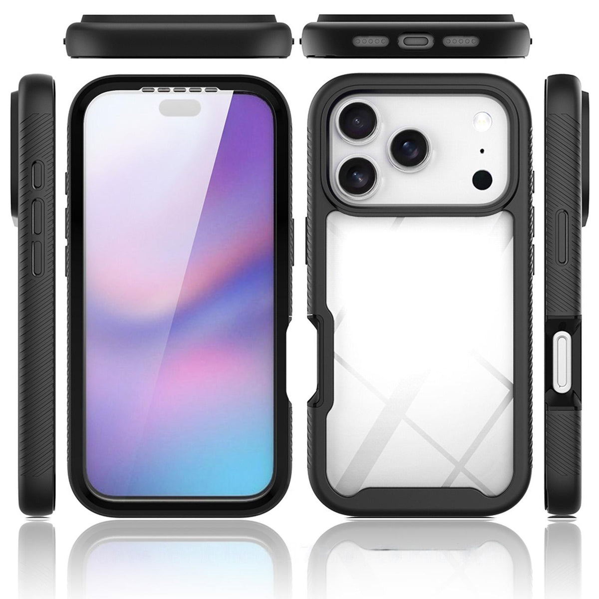 Compatible with iPhone 18 Pro Starry Sky Solid Color Series PC + TPU Phone Case with PET Film - Royal Blue