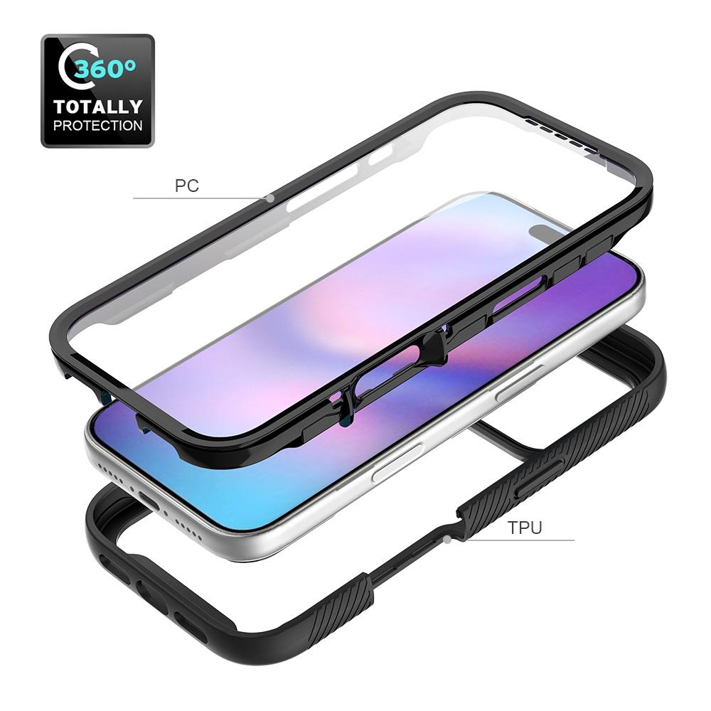 Compatible with iPhone 18 Pro Starry Sky Solid Color Series PC + TPU Phone Case with PET Film - Red
