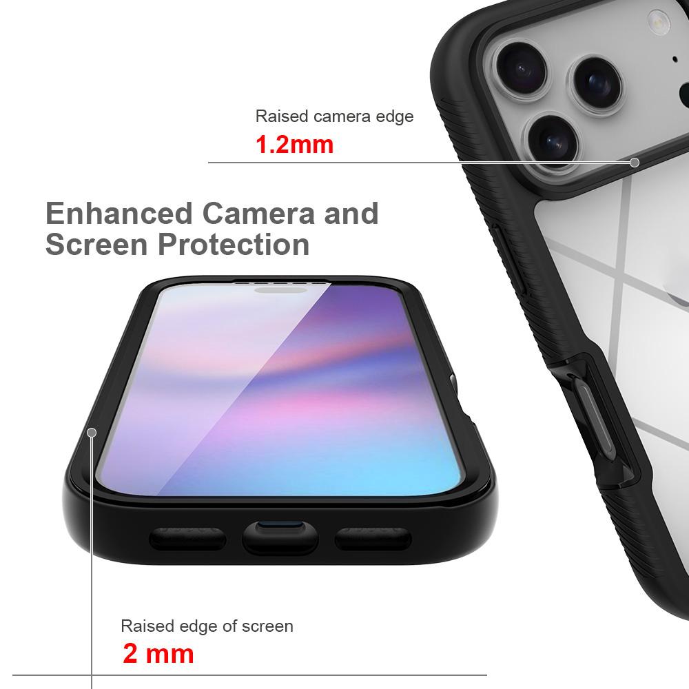 Compatible with iPhone 18 Pro Starry Sky Solid Color Series PC + TPU Phone Case with PET Film - Purple