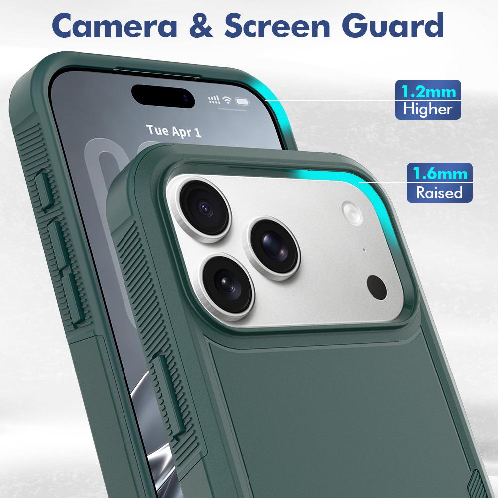 Compatible with iPhone 18 Pro Max 2 in 1 PC + TPU Phone Case - Dark Green