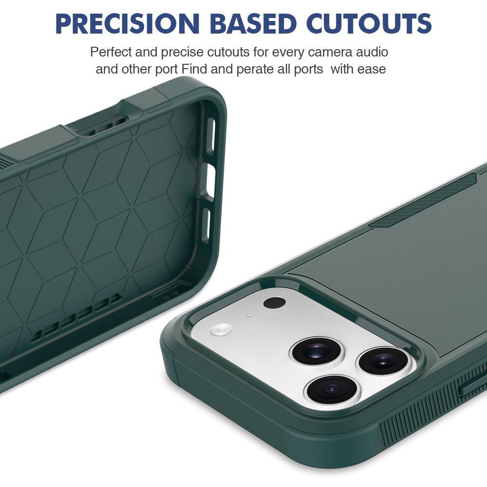 Compatible with iPhone 18 Pro Max 2 in 1 PC + TPU Phone Case - Dark Green