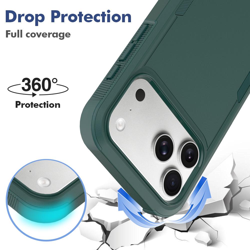 Compatible with iPhone 18 Pro Max 2 in 1 PC + TPU Phone Case - Dark Green