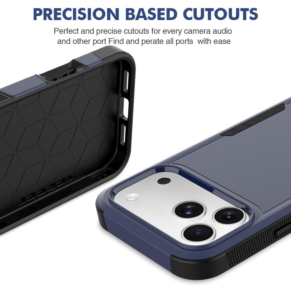 Compatible with iPhone 18 Pro Max 2 in 1 PC + TPU Phone Case - Dark Blue
