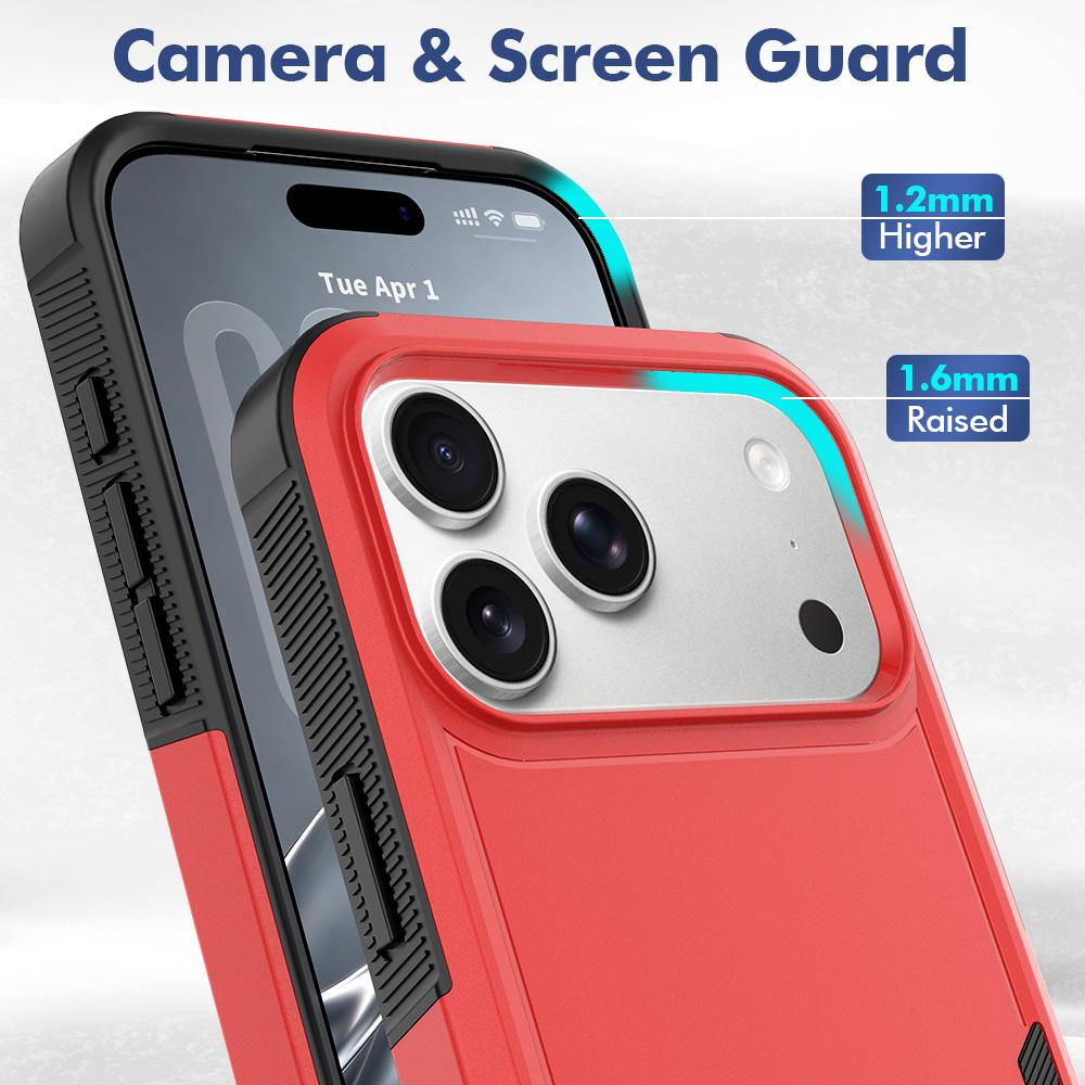 Compatible with iPhone 18 Pro Max 2 in 1 PC + TPU Phone Case - Red
