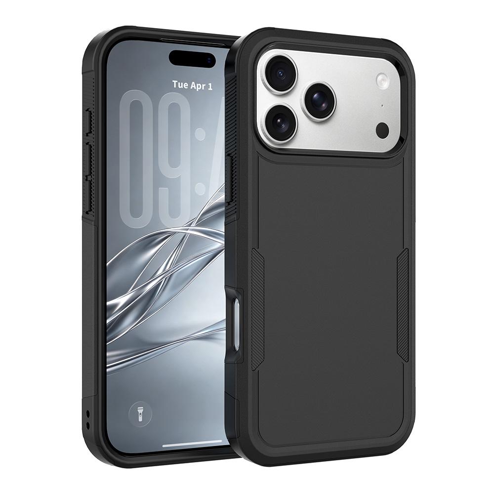 Compatible with iPhone 18 Pro Max 2 in 1 PC + TPU Phone Case - Black