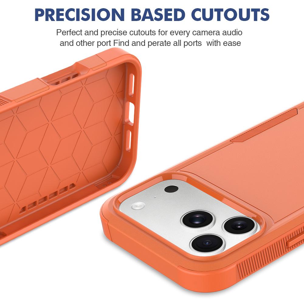 Compatible with iPhone 18 Pro Max 2 in 1 PC + TPU Phone Case - Orange