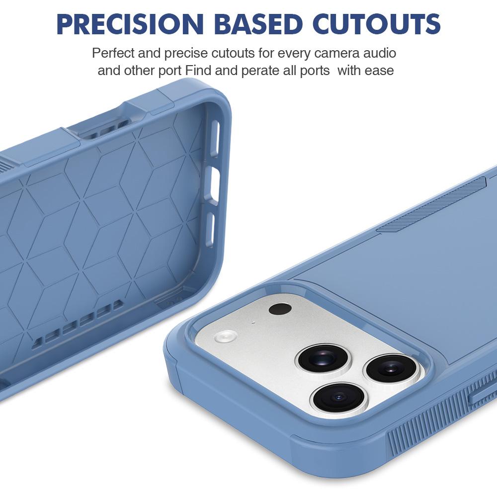 Compatible with iPhone 18 Pro Max 2 in 1 PC + TPU Phone Case - Sierra Blue