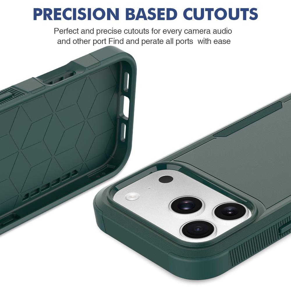 Compatible with iPhone 18 Pro 2 in 1 PC + TPU Phone Case - Dark Green