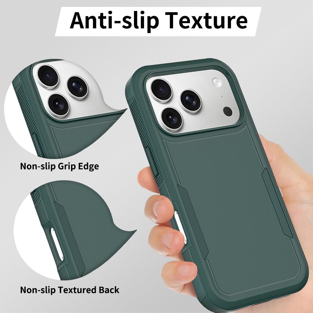 Compatible with iPhone 18 Pro 2 in 1 PC + TPU Phone Case - Dark Green