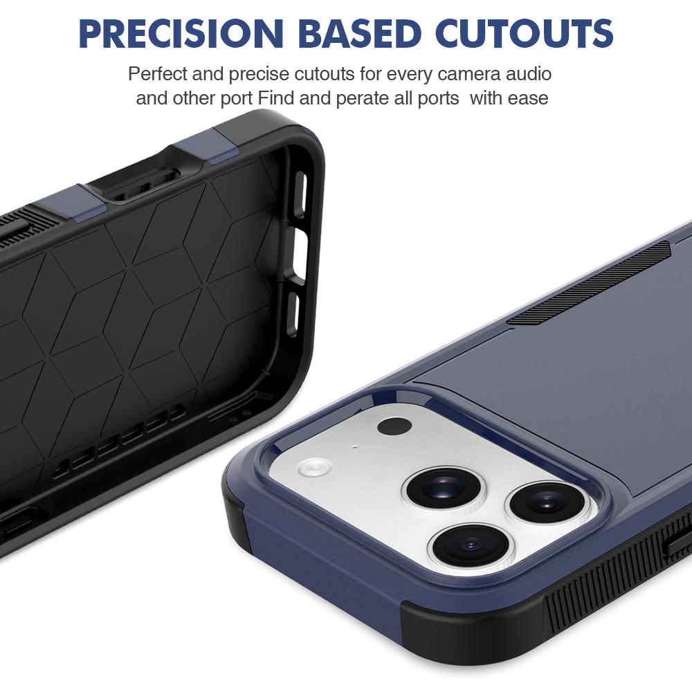 Compatible with iPhone 18 Pro 2 in 1 PC + TPU Phone Case - Dark Blue