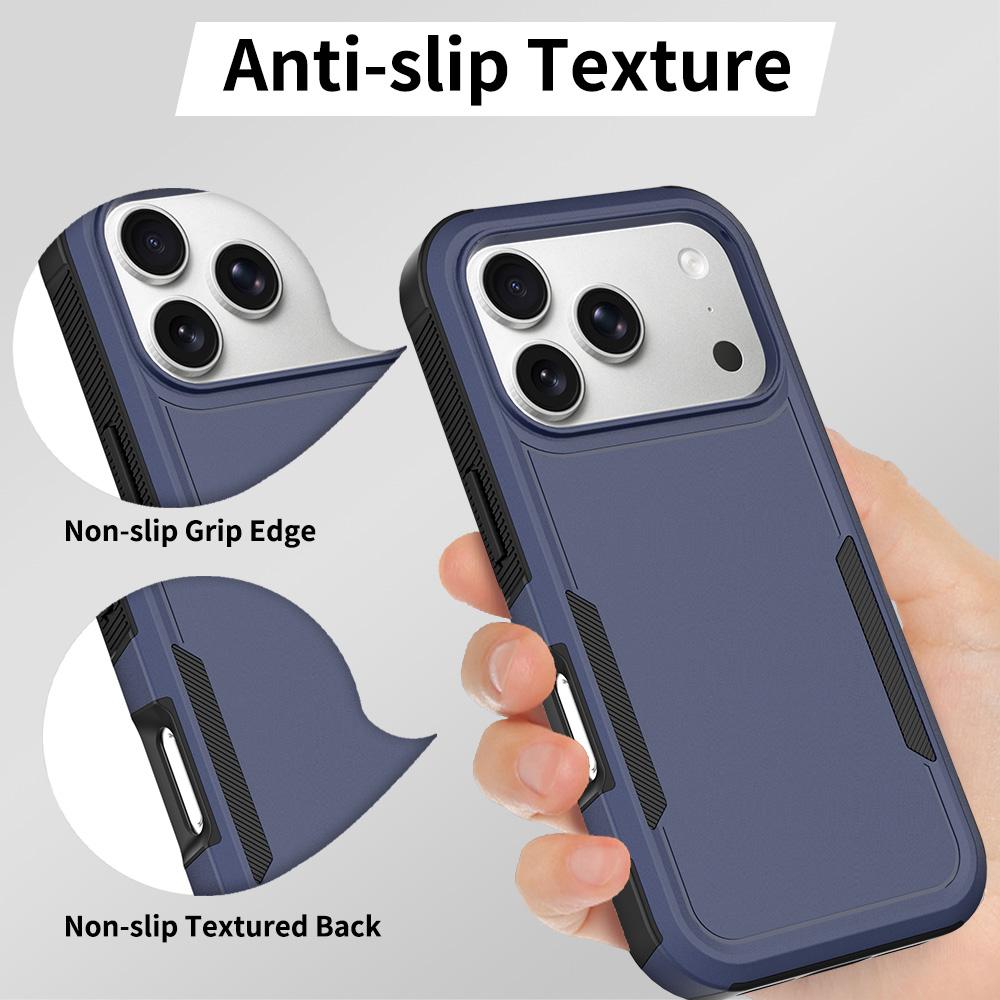 Compatible with iPhone 18 Pro 2 in 1 PC + TPU Phone Case - Dark Blue
