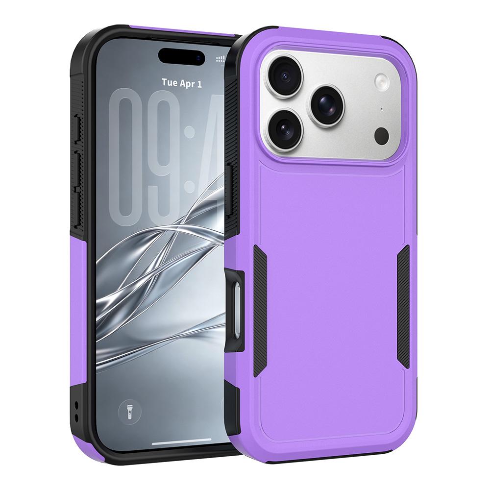Compatible with iPhone 18 Pro 2 in 1 PC + TPU Phone Case - Purple