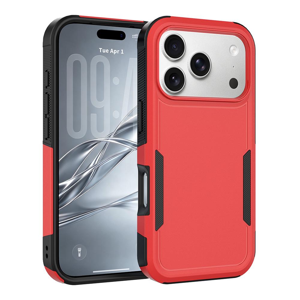 Compatible with iPhone 18 Pro 2 in 1 PC + TPU Phone Case - Red