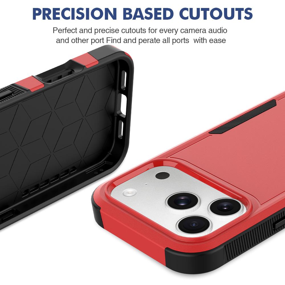 Compatible with iPhone 18 Pro 2 in 1 PC + TPU Phone Case - Red