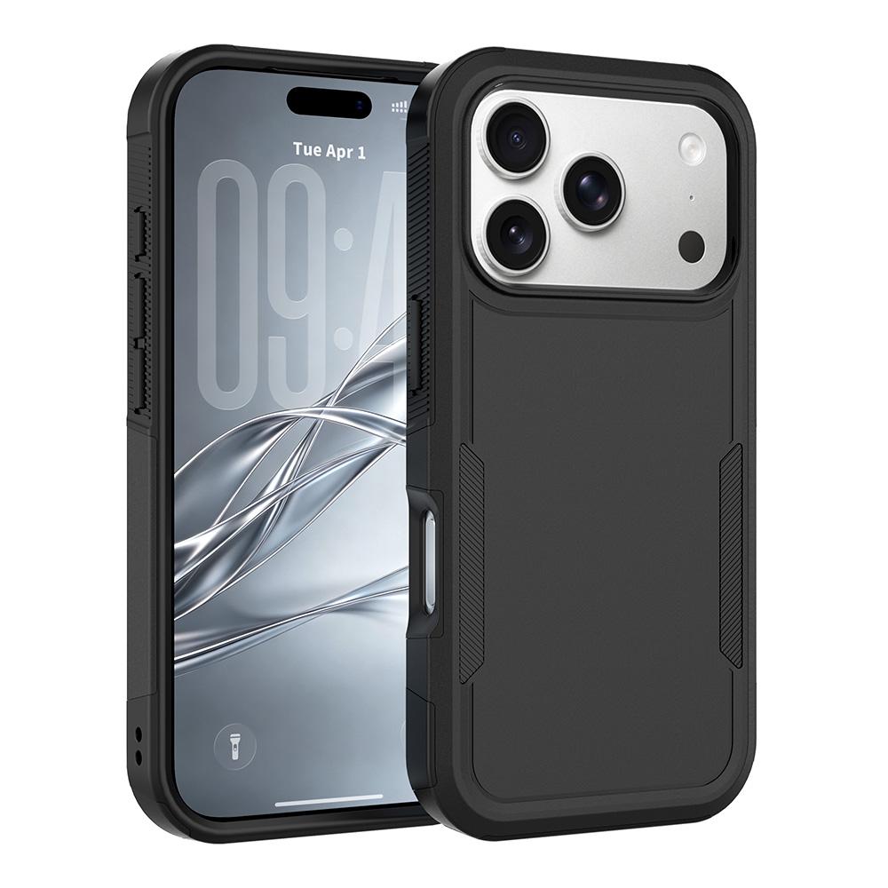 Compatible with iPhone 18 Pro 2 in 1 PC + TPU Phone Case - Black