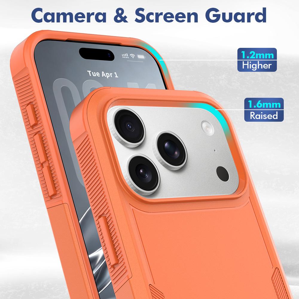 Compatible with iPhone 18 Pro 2 in 1 PC + TPU Phone Case - Orange