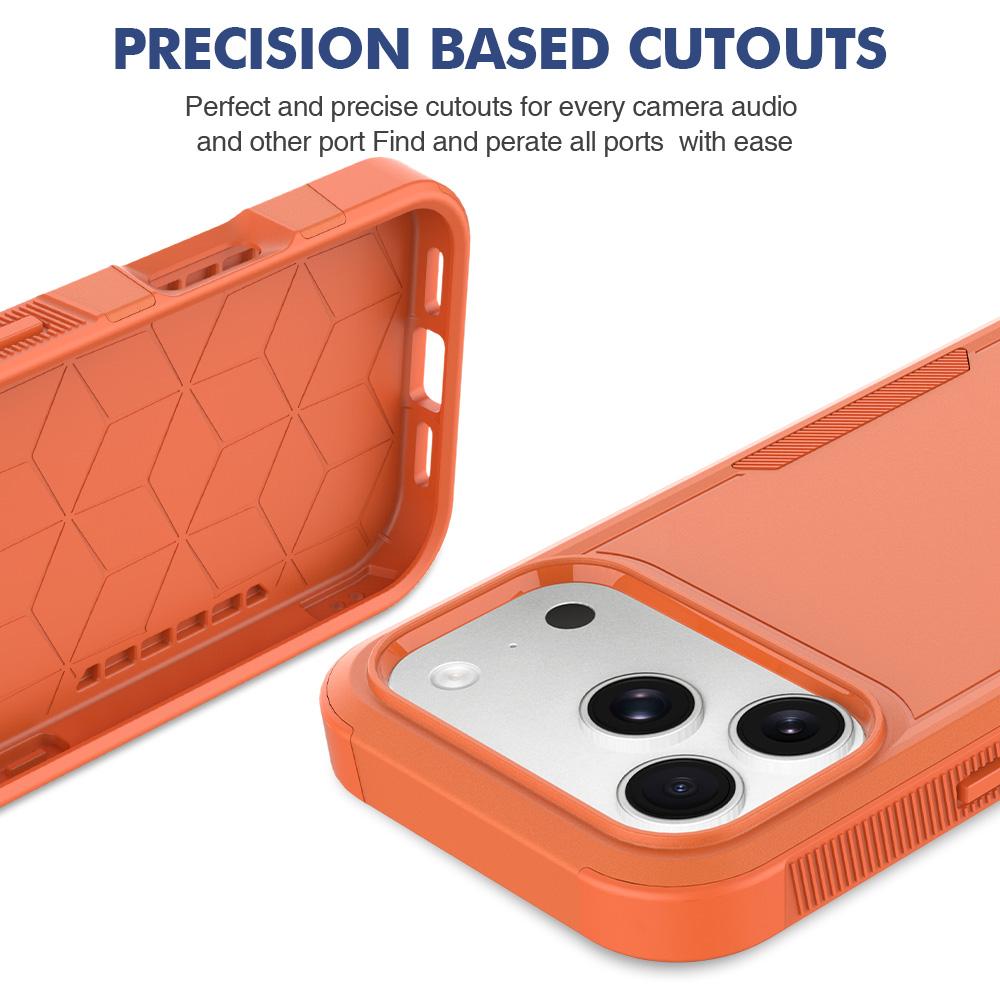 Compatible with iPhone 18 Pro 2 in 1 PC + TPU Phone Case - Orange