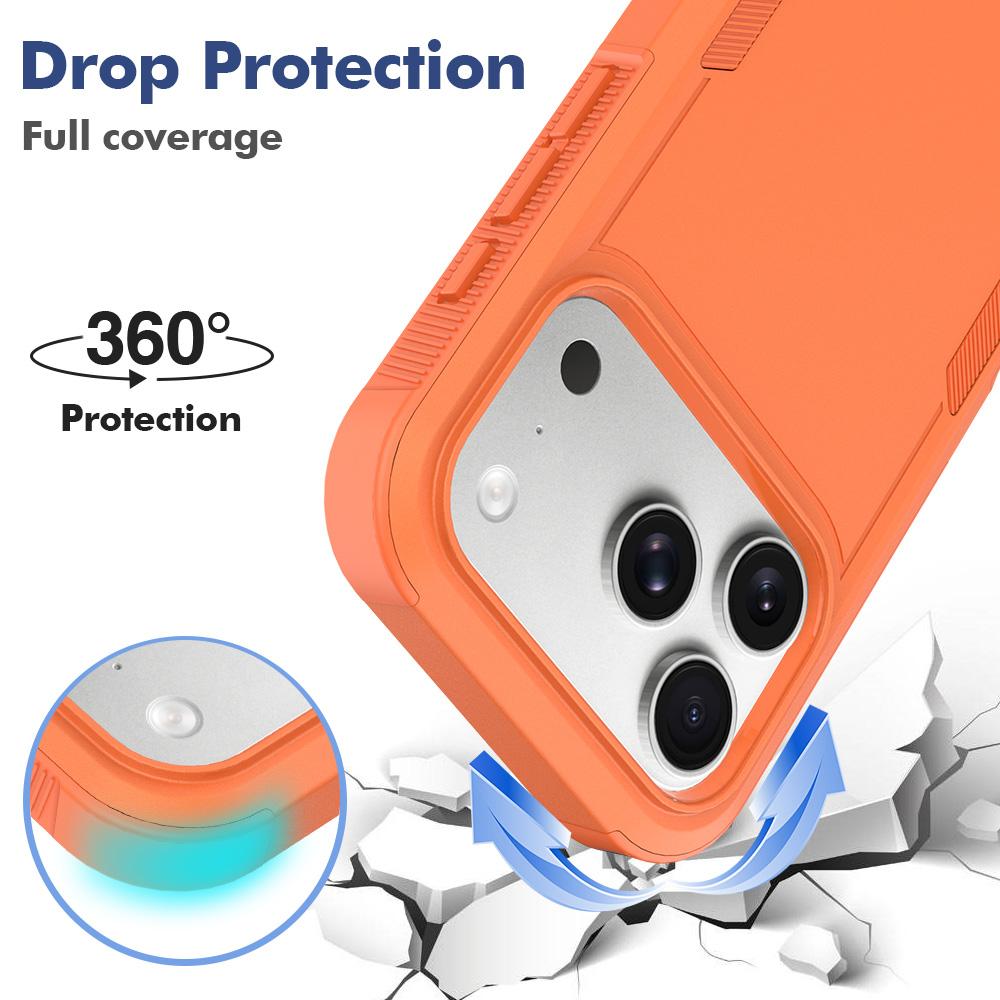 Compatible with iPhone 18 Pro 2 in 1 PC + TPU Phone Case - Orange
