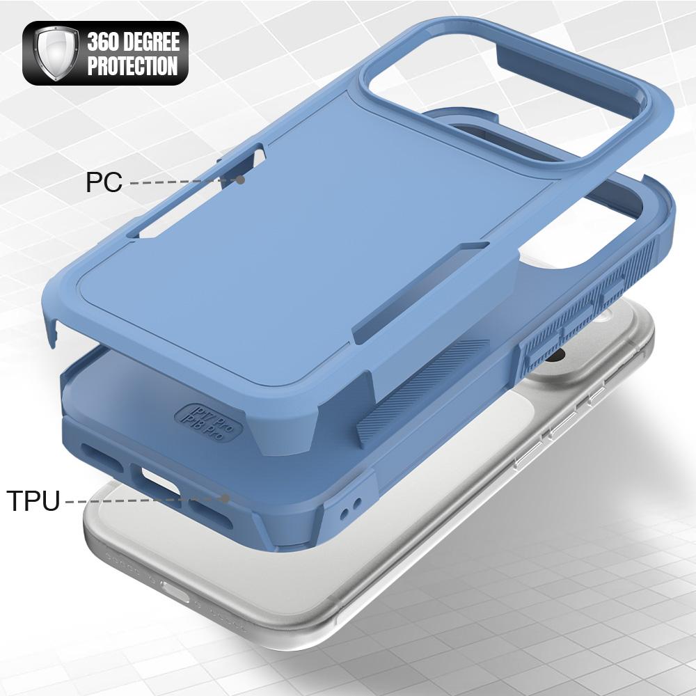 Compatible with iPhone 18 Pro 2 in 1 PC + TPU Phone Case - Sierra Blue