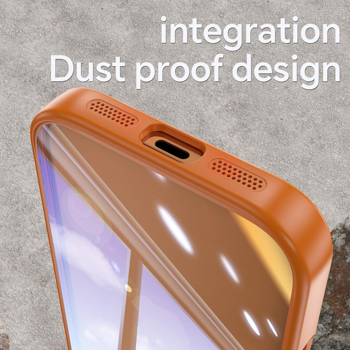 Compatible with iPhone 18 Pro Max Acrylic Dual-Layer TPU Armor Shockproof Phone Case - Orange