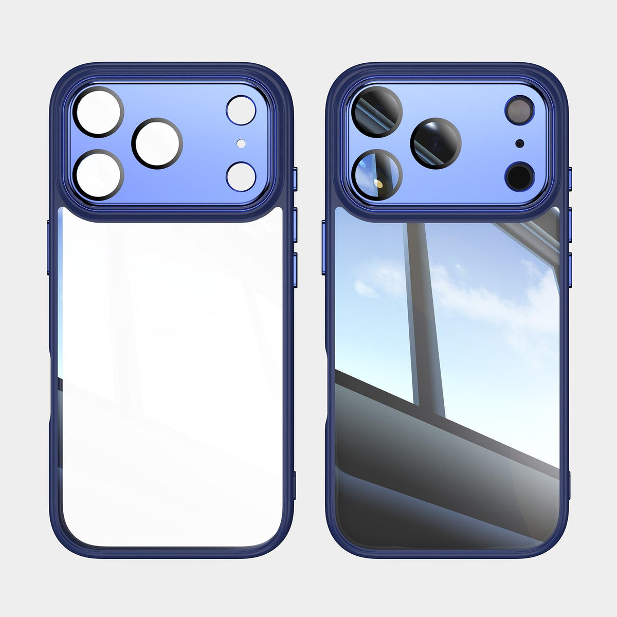 Compatible with iPhone 18 Pro Max Acrylic Dual-Layer TPU Armor Shockproof Phone Case - Blue