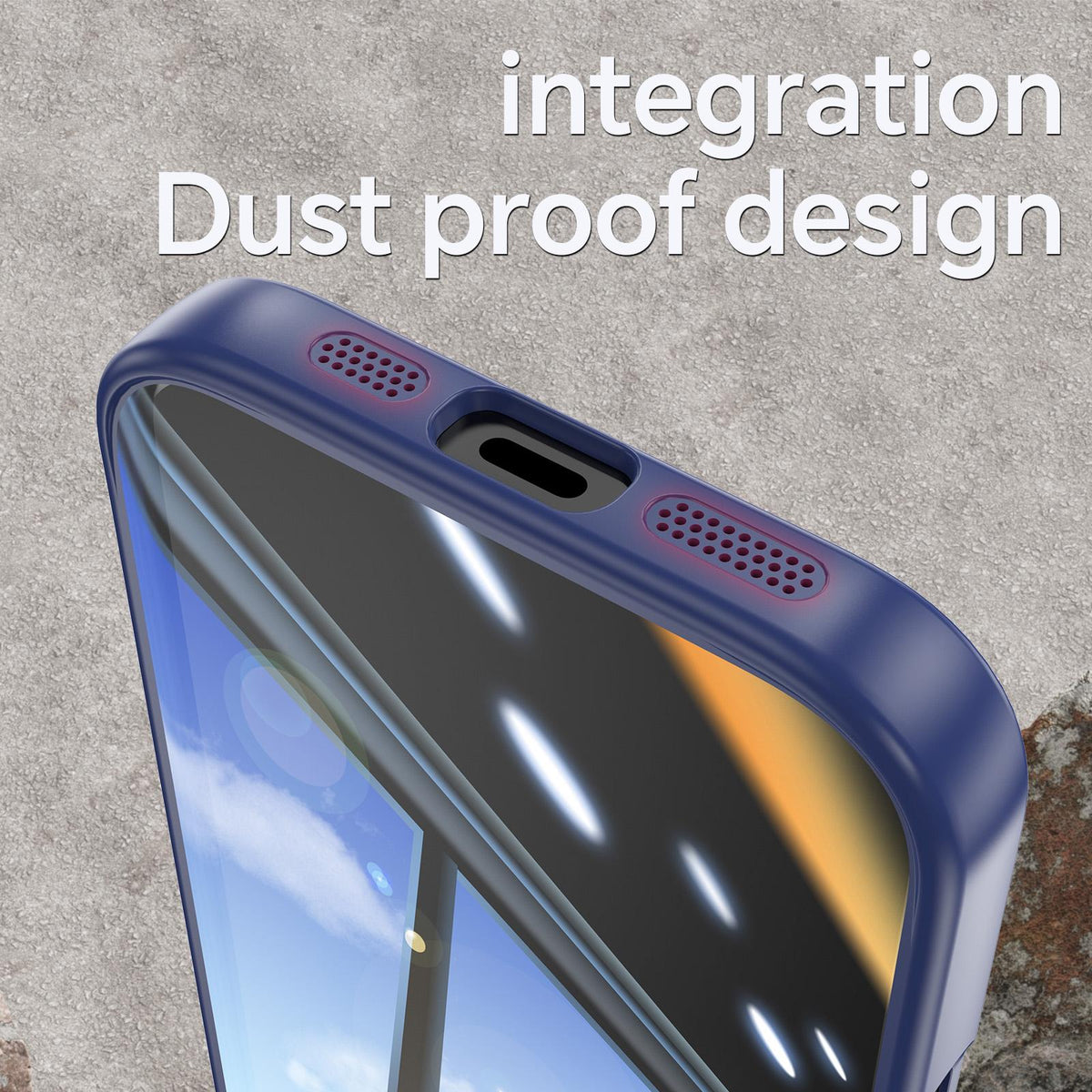 Compatible with iPhone 18 Pro Max Acrylic Dual-Layer TPU Armor Shockproof Phone Case - Blue