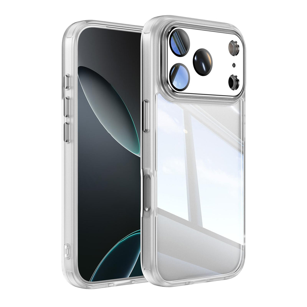 Compatible with iPhone 18 Pro Max Acrylic Dual-Layer TPU Armor Shockproof Phone Case - Transparent