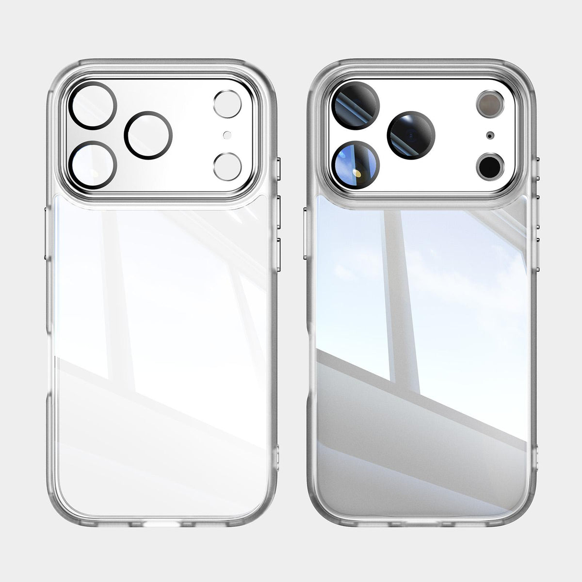 Compatible with iPhone 18 Pro Max Acrylic Dual-Layer TPU Armor Shockproof Phone Case - Transparent