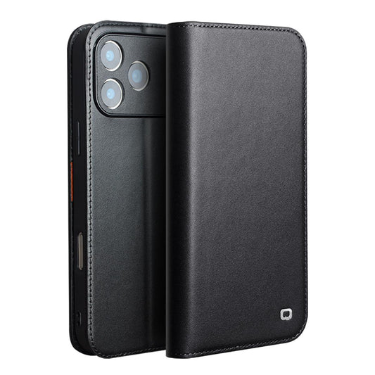 Compatible with iPhone 18 Pro Max QIALINO Classic Gen2  Leather Phone Case - Black