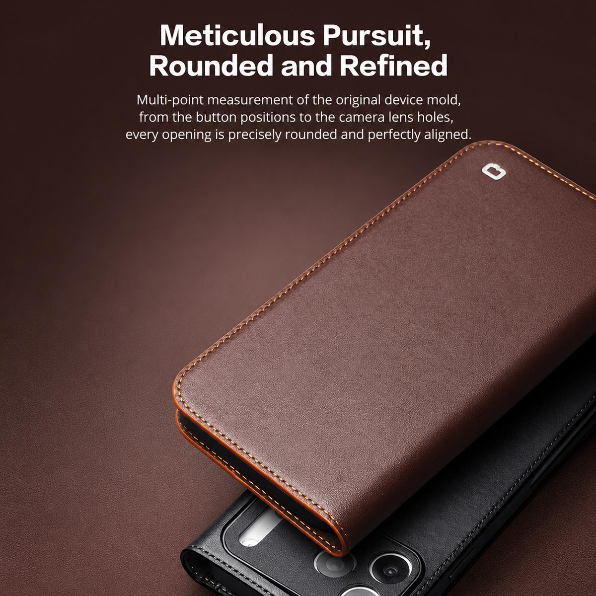 Compatible with iPhone 18 Pro Max QIALINO Classic Gen2  Leather Phone Case - Red