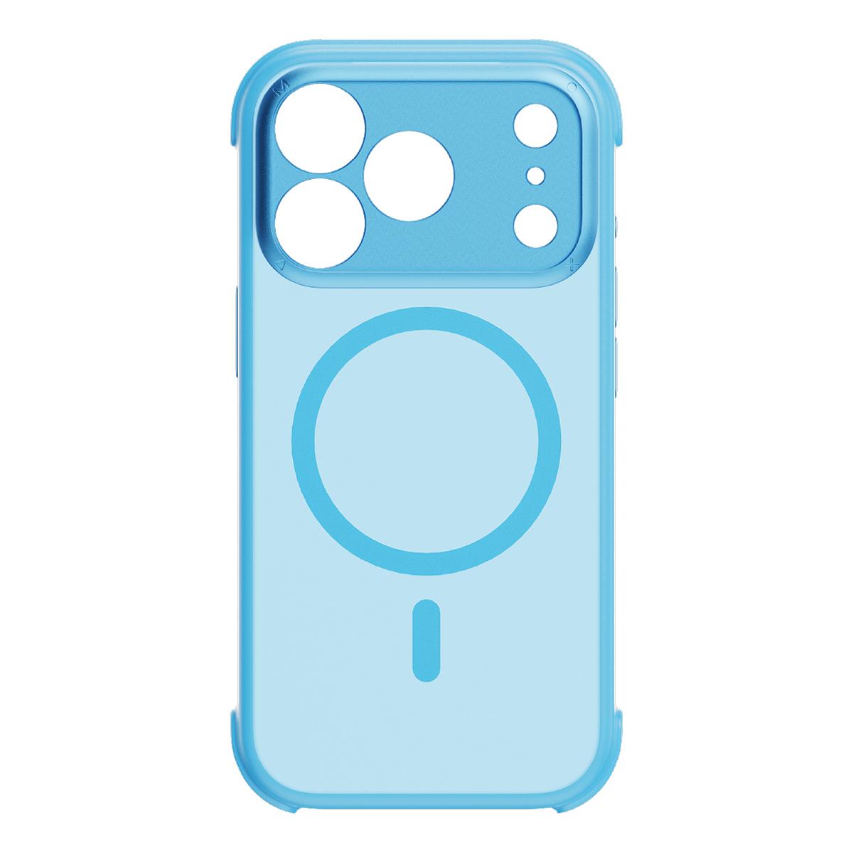 Compatible with iPhone 18 Pro Max MOMAX SOMA Air Series AirBag Skin-Friendly Magnetic Phone Case - Blue