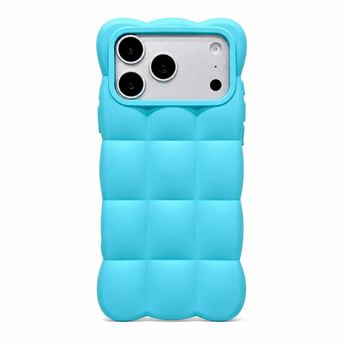 Compatible with iPhone 18 Pro Max Solid Color Cloud Square TPU Phone Case - Sky Blue