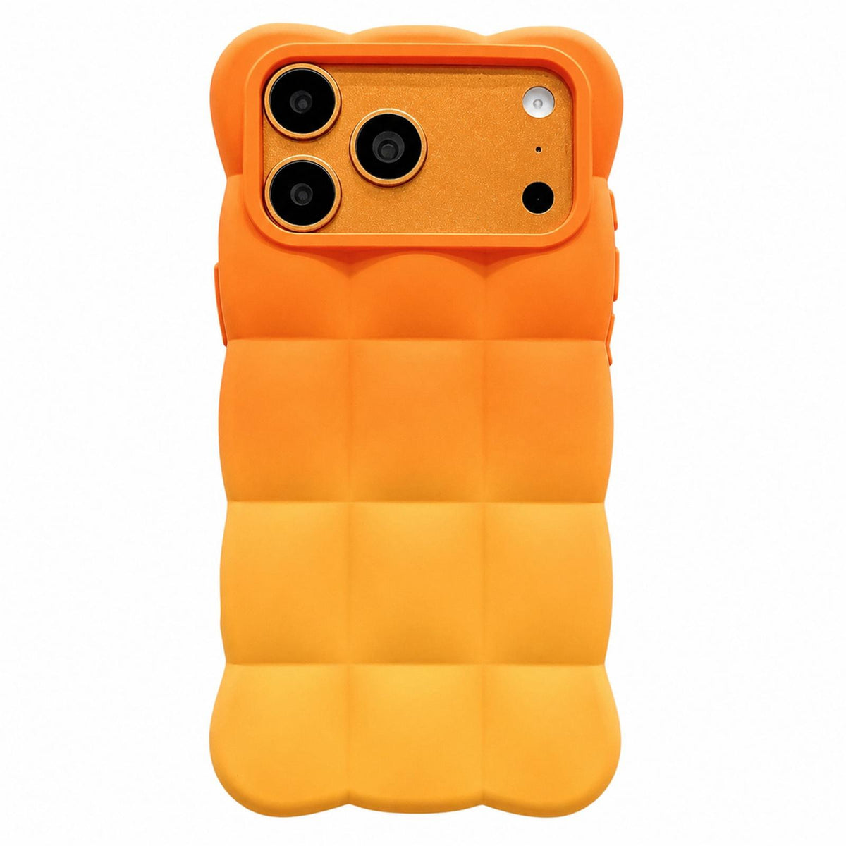 Compatible with iPhone 18 Pro Max Gradient Cloud Square TPU Phone Case - Orange Yellow