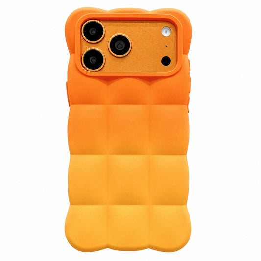 Compatible with iPhone 18 Pro Max Gradient Cloud Square TPU Phone Case - Orange Yellow