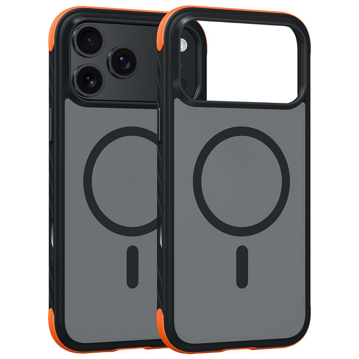 Compatible with iPhone 18 Pro Magnetic Shockproof Protective Phone Case - Black