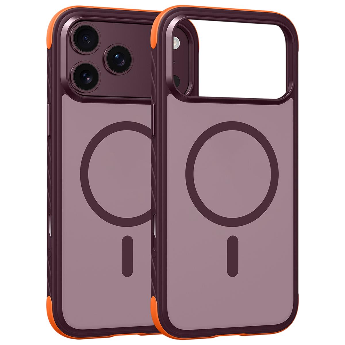 Compatible with iPhone 18 Pro Max Magnetic Shockproof Protective Phone Case - Red