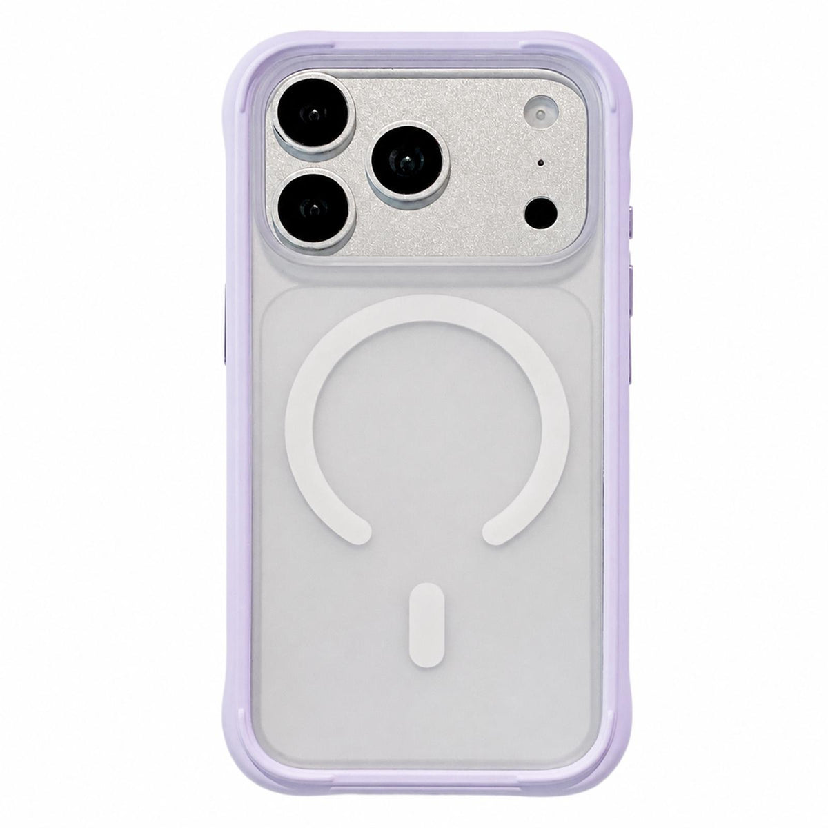 Compatible with iPhone 18 Pro Max Silicone Frame Bumper Magnetic Frosted Back Panel Phone Case - Morandi Purple