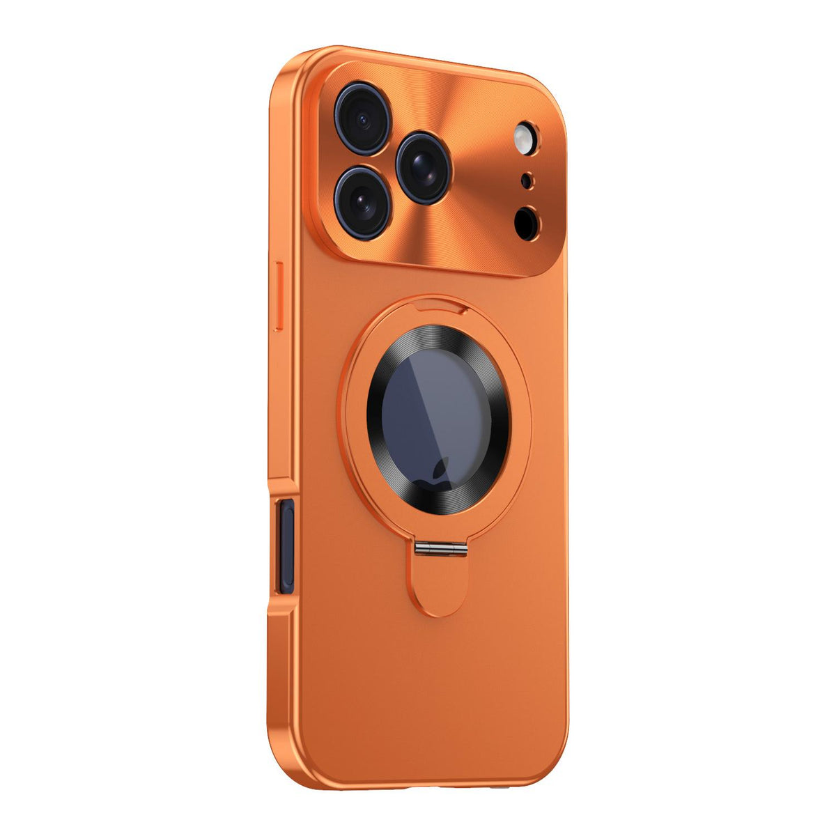 Compatible with iPhone 18 Pro Max Privacy Screen Film Full Cover MagSafe Holder Phone Case - Orange
