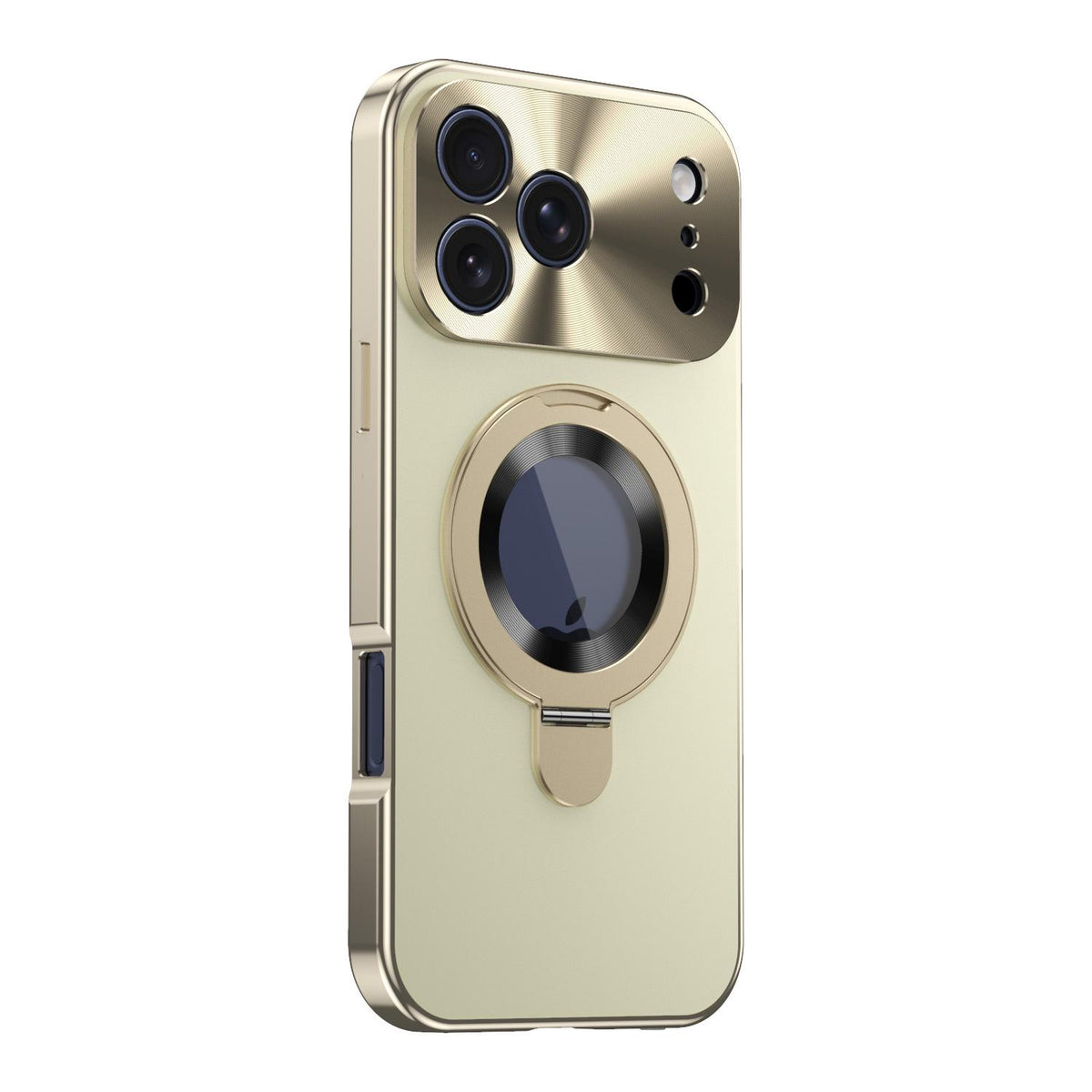 Compatible with iPhone 18 Pro Max Privacy Screen Film Full Cover MagSafe Holder Phone Case - Gold