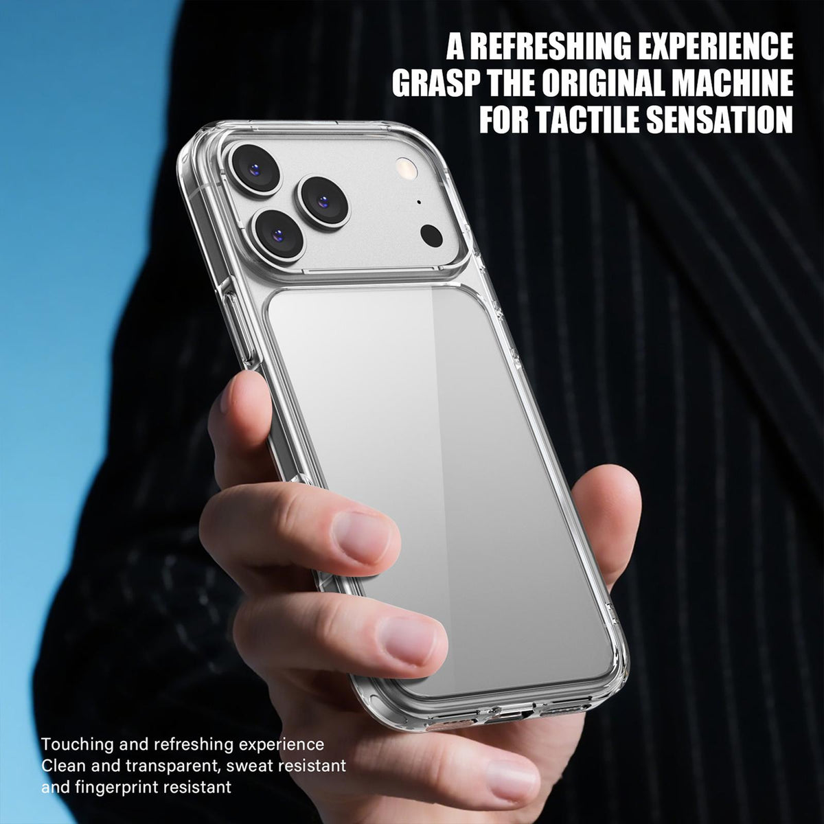 Compatible with iPhone 18 Pro Max iPAKY Aurora Series Shockproof PC + TPU Protective Phone Case - Transparent