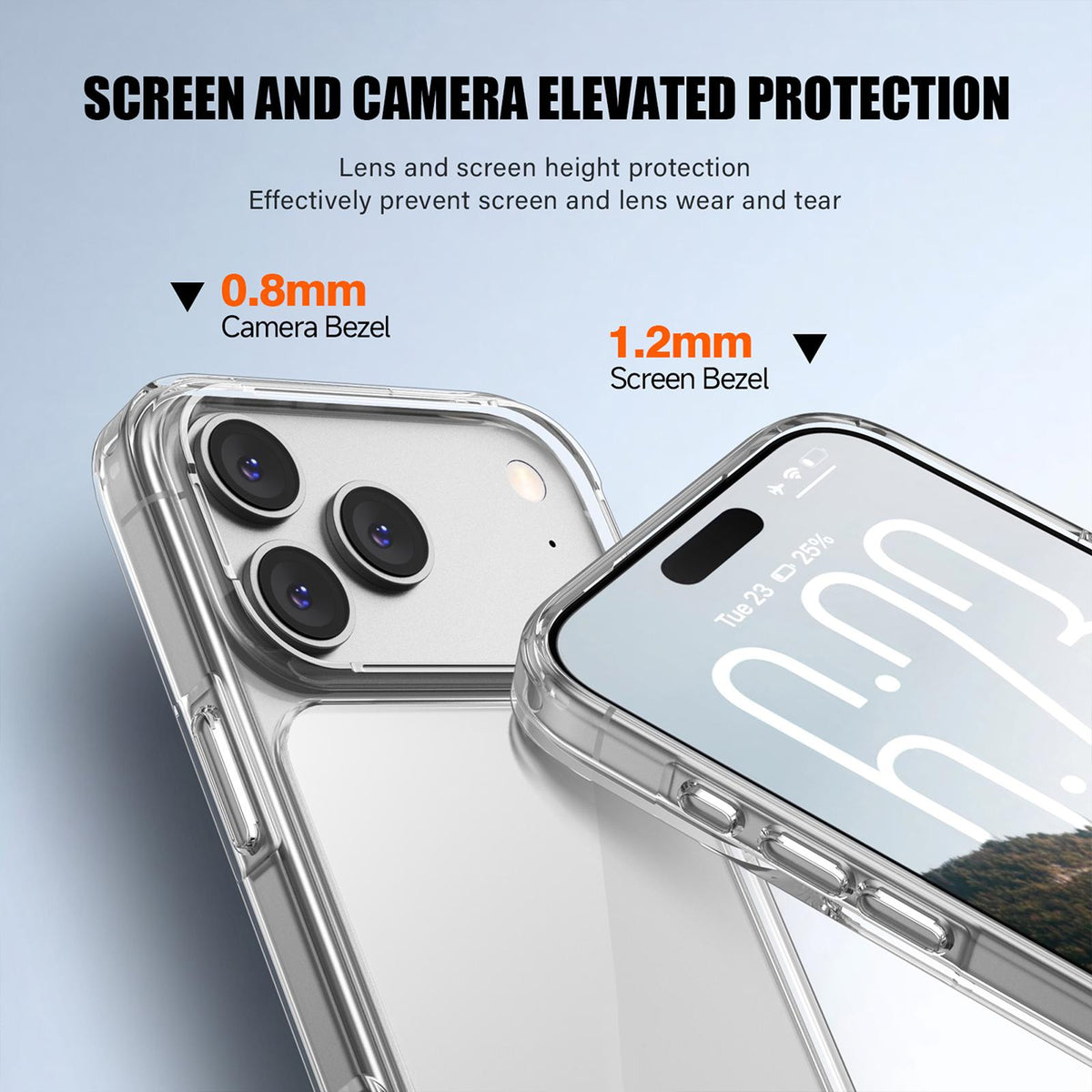 Compatible with iPhone 18 Pro Max iPAKY Aurora Series Shockproof PC + TPU Protective Phone Case - Transparent