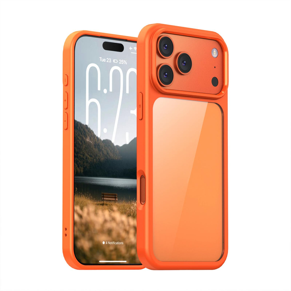 Compatible with iPhone 18 Pro Max iPAKY Bright Color Series Shockproof PC+TPU Phone Case - Orange