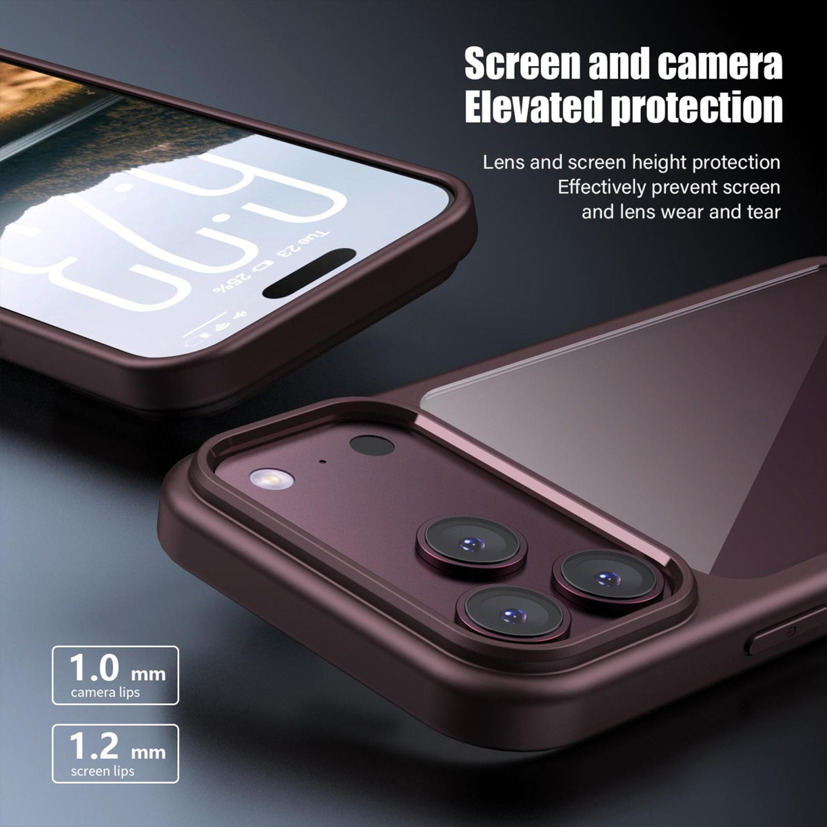 Compatible with iPhone 18 Pro Max iPAKY Bright Color Series Shockproof PC+TPU Phone Case - Orange