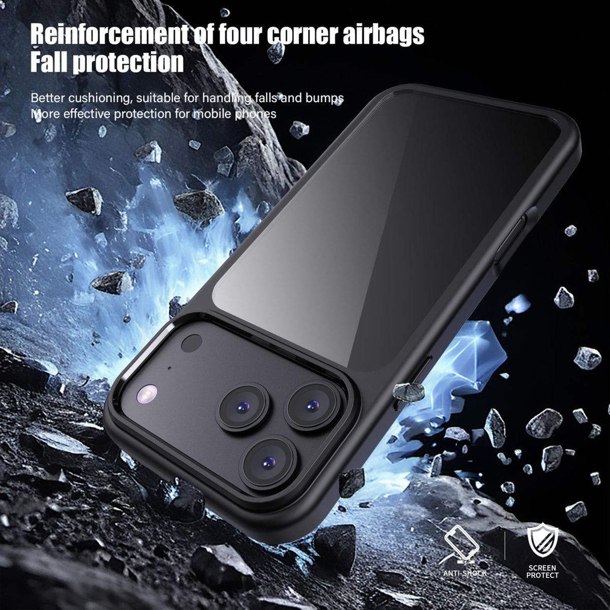 Compatible with iPhone 18 Pro Max iPAKY Bright Color Series Shockproof PC+TPU Phone Case - Orange