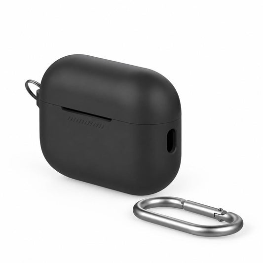 Compatible with AirPods 5 AhaStyle PT193 Integrated Anti-Lost Silicone Wireless Bluetooth Earphone Case - Black