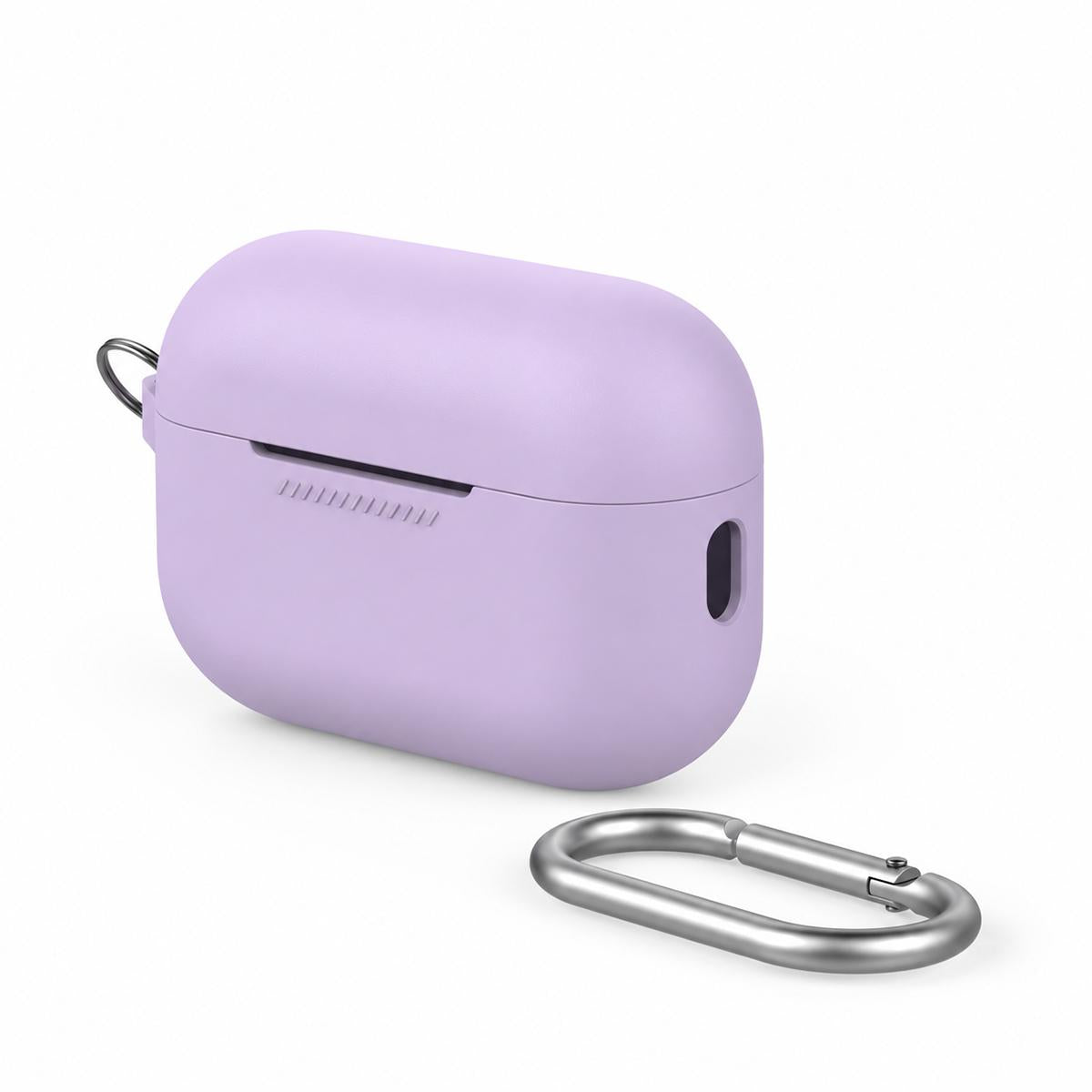Compatible with AirPods 5 AhaStyle PT193 Integrated Anti-Lost Silicone Wireless Bluetooth Earphone Case - Purple